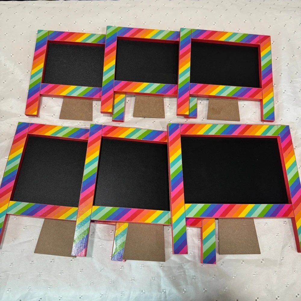Qty 6 Tabletop Chalkboards Small and Medium